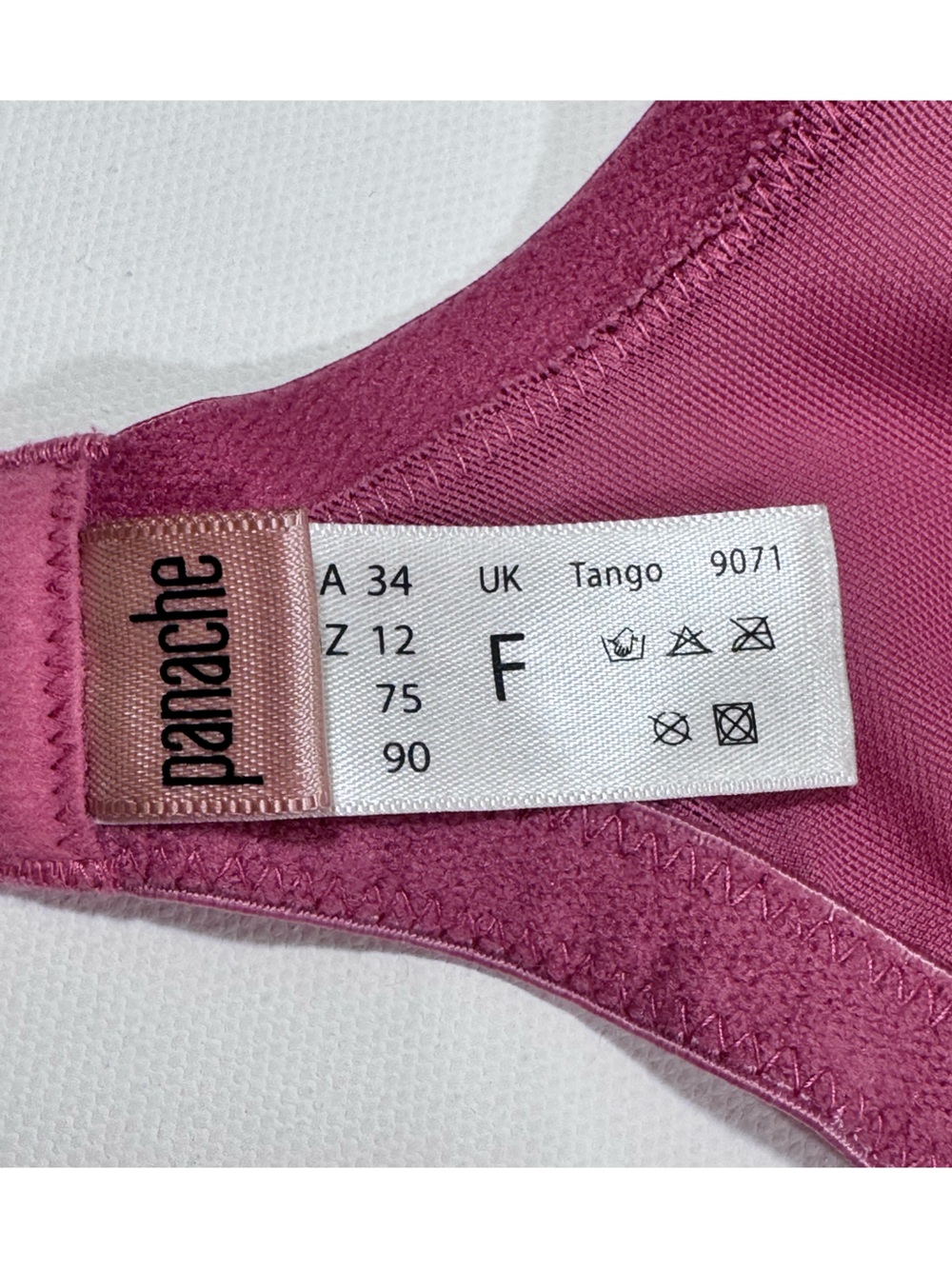 ⁠Panache Tango Underwire Balconette Bra 9071 Pink Coquette Balletcore Size 34F⁠ - Picture 7 of 7
